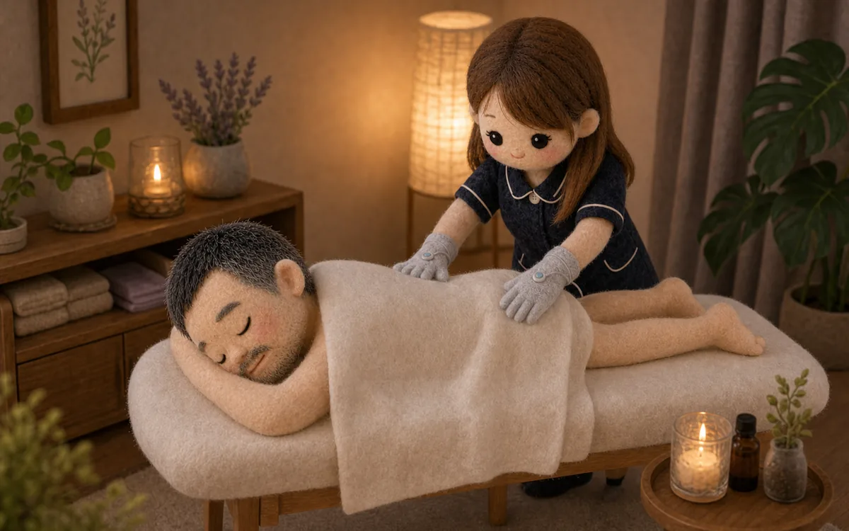 首肩から足先まで全身を丁寧にケアするイメージ